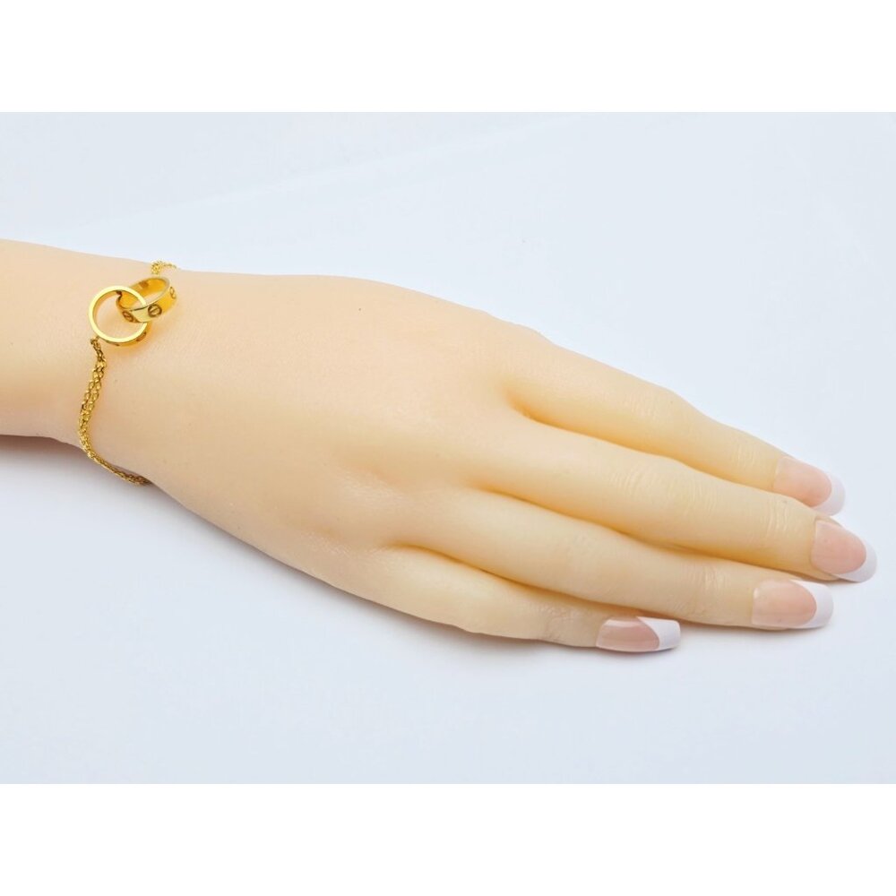 Unique 21k Solid Yellow Gold Interlocking Circles… - image 6